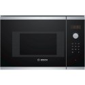 Bosch Kuchenka mikrofalowa BFL523MS0 20 L, chowana, pokrętło, sterowanie dotykowe, 800 W, stal nierdzewna/czarna, do zabudowy, f