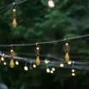 Lampki solarne ogrodowe sople 6,5m 30LED ciepły biały
