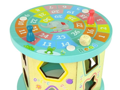 Drewniana Kostka Edukacyjna Sorter Liczby Gra Pionki Labirynt Koraliki Drewniana Kostka Edukacyjna Sorter Liczby Gra Pionki Labirynt Koraliki