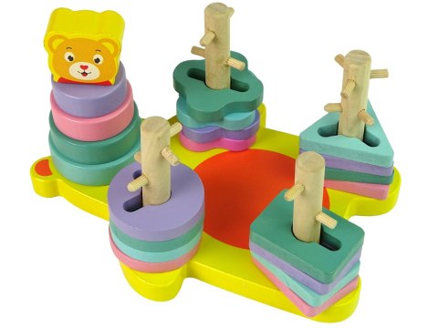 Drewniane Klocki Sorter Misie Różne Kształty Drewniane Klocki Sorter Misie Różne Kształty