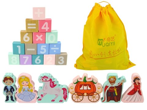 Drewniane Klocki Zamek Księżniczka Książe 67 Elementów Karoca Gra Puzzle Drewniane Klocki Zamek Księżniczka Książe 67 Elementów Karoca Gra Puzzle