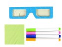 Magiczna Podświetlana Tablica 3D Okulary Różowa