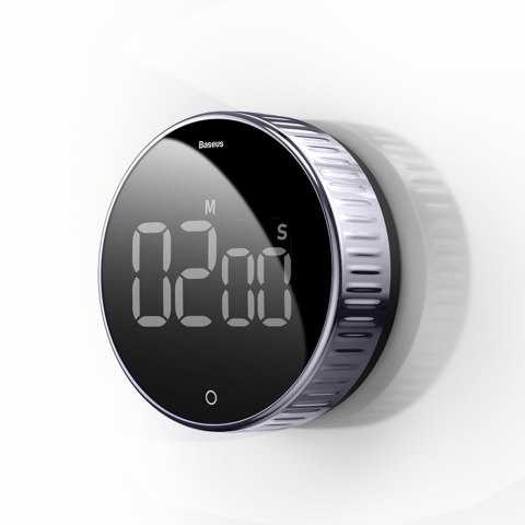 Obrotowy minutnik czasomierz elektroniczny timer czarny Obrotowy minutnik czasomierz elektroniczny timer czarny