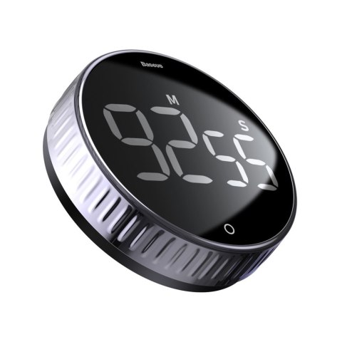 Obrotowy minutnik czasomierz elektroniczny timer czarny Obrotowy minutnik czasomierz elektroniczny timer czarny