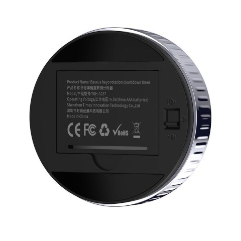 Obrotowy minutnik czasomierz elektroniczny timer czarny Obrotowy minutnik czasomierz elektroniczny timer czarny