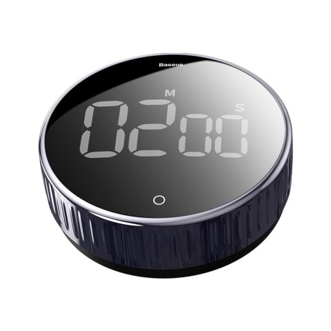 Obrotowy minutnik czasomierz elektroniczny timer czarny Obrotowy minutnik czasomierz elektroniczny timer czarny