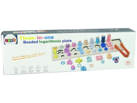 Plansza Drewniana Edukacyjna 3 w 1 Liczby Sorter Kolorowa Plansza Drewniana Edukacyjna 3 w 1 Liczby Sorter Kolorowa