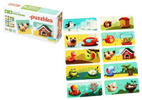 Puzzle "Mój dom" Łamigłówka Gdzie mieszkają zwierzątka 13074 Puzzle "Mój dom" Łamigłówka Gdzie mieszkają zwierzątka 13074