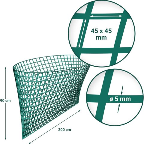 Siatka na siano paśnik dla koni oczka 45 x 45 mm 2000 x 900 mm Siatka na siano paśnik dla koni oczka 45 x 45 mm 2000 x 900 mm