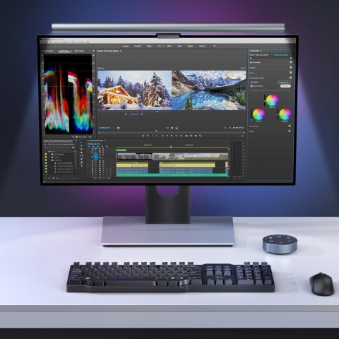 Bezprzewodowa lampka LED oświetlenie na ekran monitor Elesense czarny - ZESTAW 2szt. Bezprzewodowa lampka LED oświetlenie na ekran monitor Elesense czarny - ZESTAW 2szt.