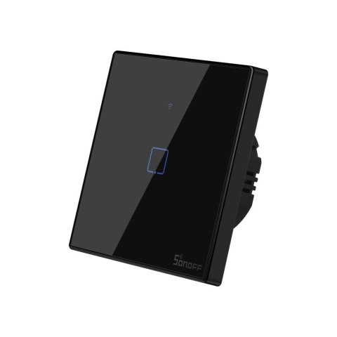 Dotykowy włącznik światła przełącznik przycisk WiFi 433 MHz RF czarny T3EU1C-TX Dotykowy włącznik światła przełącznik przycisk WiFi 433 MHz RF czarny T3EU1C-TX