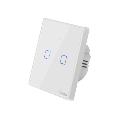 Dwukanałowy dotykowy włącznik światła przełącznik przycisk WiFi biały T2EU2C-TX Dwukanałowy dotykowy włącznik światła przełącznik przycisk WiFi biały T2EU2C-TX