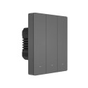 Inteligentny 3-kanałowy przełącznik ścienny WiFi czarny M5-3C-80
