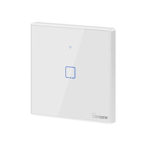 Jednokanałowy dotykowy włącznik światła przełącznik przycisk WiFi biały T2EU1C-TX Jednokanałowy dotykowy włącznik światła przełącznik przycisk WiFi biały T2EU1C-TX