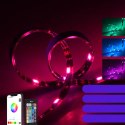 Taśma LED inteligentna wodoodporna RGB pilot zasilacz WiFi 5m