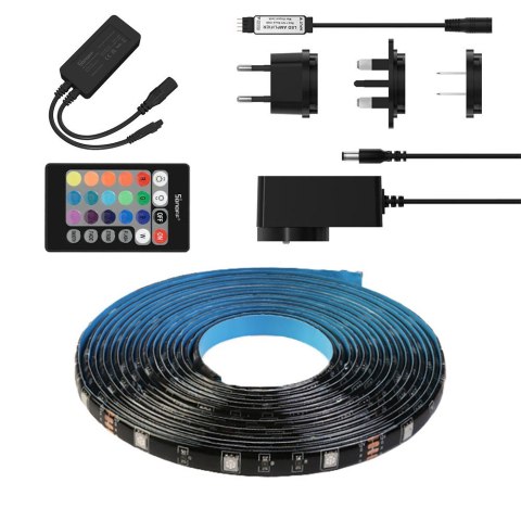 Taśma LED inteligentna wodoodporna taśma RGB pilot zasilacz WiFi 2m Taśma LED inteligentna wodoodporna taśma RGB pilot zasilacz WiFi 2m