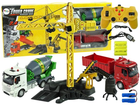 Zdalnie Sterowany Dźwig R/C Zestaw Maszyn Budowy Betoniarka Wywrotka Zdalnie Sterowany Dźwig R/C Zestaw Maszyn Budowy Betoniarka Wywrotka