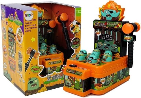 Gra Zręcznościowa Uderz Zombie Młoteczek Pomarańczowa Dźwięk Gra Zręcznościowa Uderz Zombie Młoteczek Pomarańczowa Dźwięk