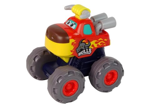 Samochód Auto Monster Truck Byk Czerwony Dla Niemowląt Duże Koła Samochód Auto Monster Truck Byk Czerwony Dla Niemowląt Duże Koła