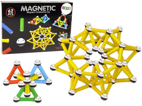 Zestaw Klocki Magnetyczne Magnetic 62 Elementy Zestaw Klocki Magnetyczne Magnetic 62 Elementy