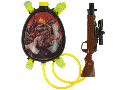 Pistolet Na Wodę Brązowy Magazynek w Plecaku Szelki Dinozaury Czerwony Pistolet Na Wodę Brązowy Magazynek w Plecaku Szelki Dinozaury Czerwony