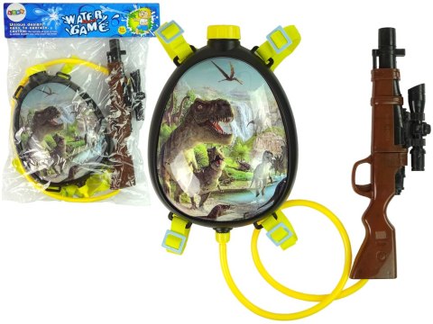 Pistolet Na Wodę Brązowy Magazynek w Plecaku Szelki Dinozaury Zielony Pistolet Na Wodę Brązowy Magazynek w Plecaku Szelki Dinozaury Zielony