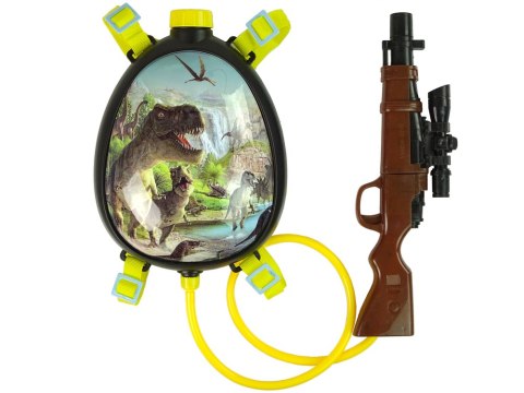 Pistolet Na Wodę Brązowy Magazynek w Plecaku Szelki Dinozaury Zielony Pistolet Na Wodę Brązowy Magazynek w Plecaku Szelki Dinozaury Zielony