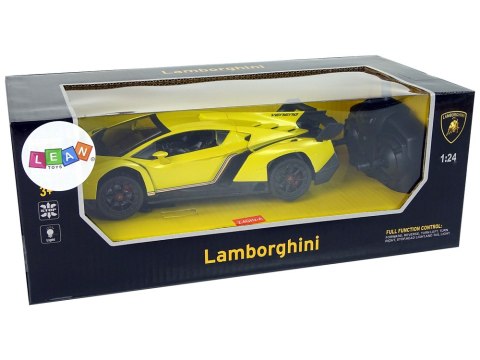 Auto Sportowe R/C 1:24 Lamborghini Veneno Żółte 2.4 G Światła Auto Sportowe R/C 1:24 Lamborghini Veneno Żółte 2.4 G Światła