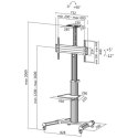 Logilink BP0025 Wózek do stojaka telewizyjnego, regulowana wysokość telewizora, 37-70", max. 50 kg Logilink Stojak podłogowy, BP