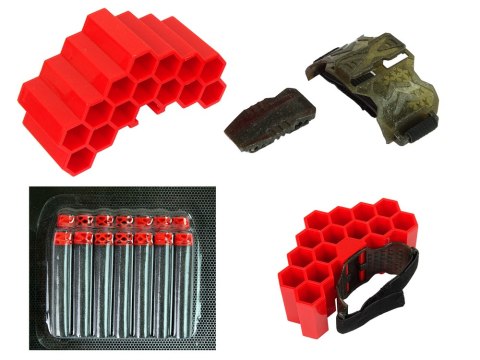 Czerwony Pistolet na piankowe naboje z magazynkiem Czerwony Pistolet na piankowe naboje z magazynkiem