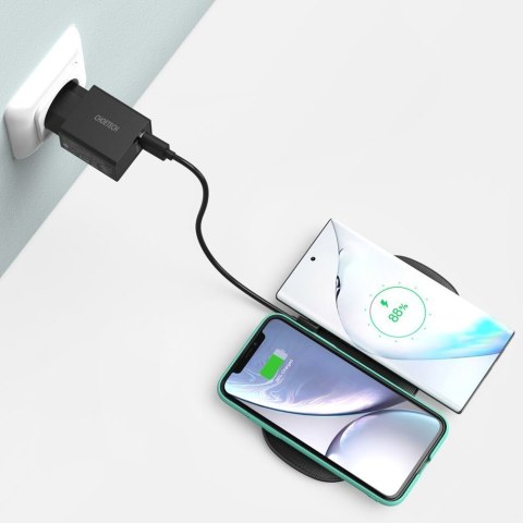 Ładowarka bezprzewodowa Qi do telefonu i słuchawek Airpods 2w1 10W czarny Ładowarka bezprzewodowa Qi do telefonu i słuchawek Airpods 2w1 10W czarny