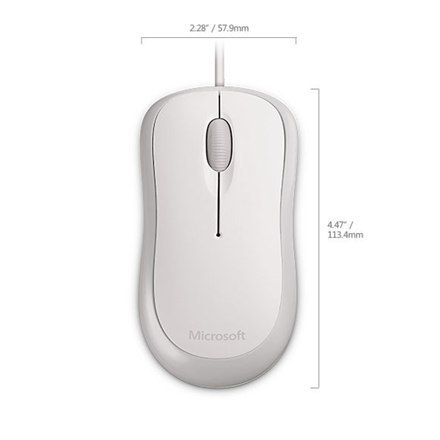 Microsoft 4YH-00008 Basic Optical Mouse for Business 1.83 m, White, USB Microsoft 4YH-00008 Basic Optical Mouse for Business 1.83 m, White, USB