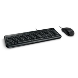 Microsoft APB-00011 Wired Desktop 600 Multimedia, przewodowy, układ klawiatury RU, czarny, mysz w zestawie