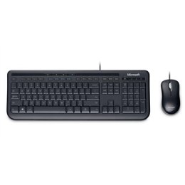 Microsoft APB-00011 Wired Desktop 600 Multimedia, przewodowy, układ klawiatury RU, czarny, mysz w zestawie