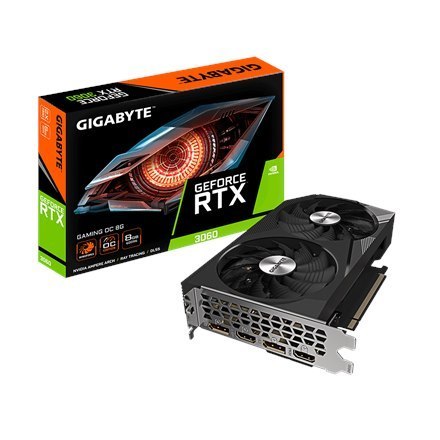 Gigabyte GV-N3060GAMING OC-8GD 2.0 NVIDIA, 8 GB, GeForce RTX 3060, GDDR6, PCI-E 4.0, Ilość portów HDMI 2, Taktowanie pamięci 150 Gigabyte GV-N3060GAMING OC-8GD 2.0 NVIDIA, 8 GB, GeForce RTX 3060, GDDR6, PCI-E 4.0, Ilość portów HDMI 2, Taktowanie pamięci 150