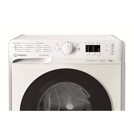 INDESIT Pralka MTWSA 61294 WK EE Klasa efektywności energetycznej C, ładowanie od przodu, pojemność prania 6 kg, 1151 obr./min, INDESIT Pralka MTWSA 61294 WK EE Klasa efektywności energetycznej C, ładowanie od przodu, pojemność prania 6 kg, 1151 obr./min,