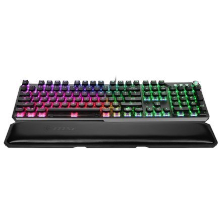 Klawiatura do gier MSI VIGOR GK71 SONIC BLUE RGB LED light, amerykańska, przewodowa, czarny, niebieskie przełączniki, klawiatura Klawiatura do gier MSI VIGOR GK71 SONIC BLUE RGB LED light, amerykańska, przewodowa, czarny, niebieskie przełączniki, klawiatura