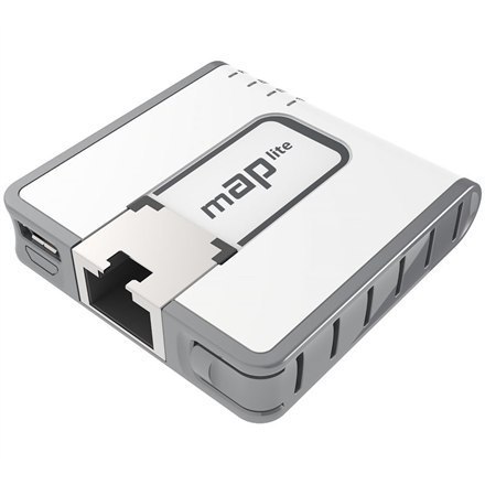 MikroTik RBmAPL-2nD mAP lite 802.11n, 2.4, 150 Mbit/s, 10/100 Mbit/s, porty Ethernet LAN (RJ-45) 1, MU-MiMO Nie, wejście PoE MikroTik RBmAPL-2nD mAP lite 802.11n, 2.4, 150 Mbit/s, 10/100 Mbit/s, porty Ethernet LAN (RJ-45) 1, MU-MiMO Nie, wejście PoE