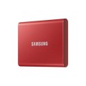 Przenośny dysk SSD Samsung T7 500 GB, USB 3.2, czerwony