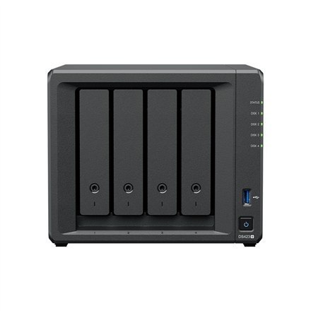 Synology Rack NAS DS423+ J4125, Częstotliwość procesora 2,7 GHz, 2 GB, DDR4, RAID 0,1,5,6,10, Hybrydowy, 2x1GbE/2xUSB3.2, Wentyl Synology Rack NAS DS423+ J4125, Częstotliwość procesora 2,7 GHz, 2 GB, DDR4, RAID 0,1,5,6,10, Hybrydowy, 2x1GbE/2xUSB3.2, Wentyl