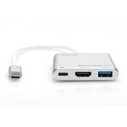 Wieloportowa przejściówka HDMI Digitus USB Type-C DA-70838-1 0,20 m, USB Type-C