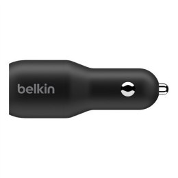 Belkin Dual USB-C Car Charger 36W BOOST CHARGE Black