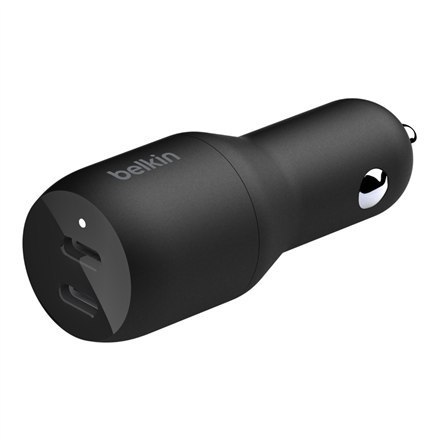 Belkin Dual USB-C Car Charger 36W BOOST CHARGE Black Belkin Dual USB-C Car Charger 36W BOOST CHARGE Black