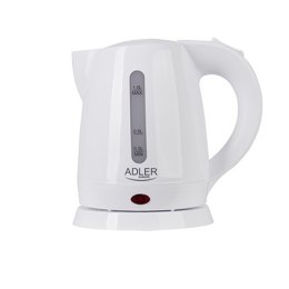 Czajnik Adler AD 1272 elektryczny, 1600 W, 1 l, stal nierdzewna/polipropylen, podstawa obrotowa 360°, biały