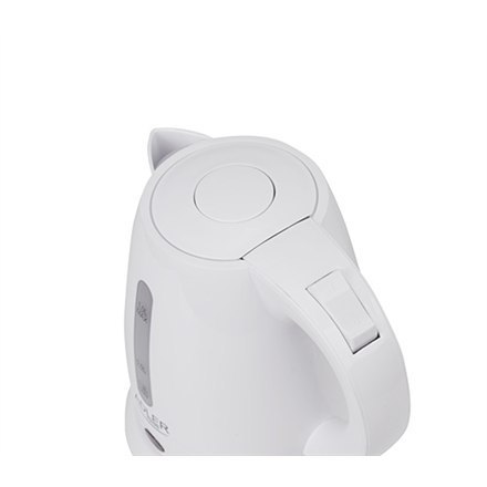 Czajnik Adler AD 1272 elektryczny, 1600 W, 1 l, stal nierdzewna/polipropylen, podstawa obrotowa 360°, biały Czajnik Adler AD 1272 elektryczny, 1600 W, 1 l, stal nierdzewna/polipropylen, podstawa obrotowa 360°, biały