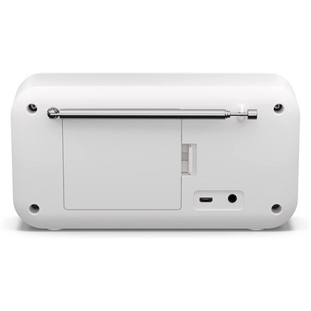 Przenośne radio cyfrowe Sharp DR-P420(WH) Tokyo, FM/DAB/DAB+, Bluetooth 5.0, USB lub zasilanie bateryjne, śnieżnobiały Przenośne radio cyfrowe Sharp DR-P420(WH) Tokyo, FM/DAB/DAB+, Bluetooth 5.0, USB lub zasilanie bateryjne, śnieżnobiały