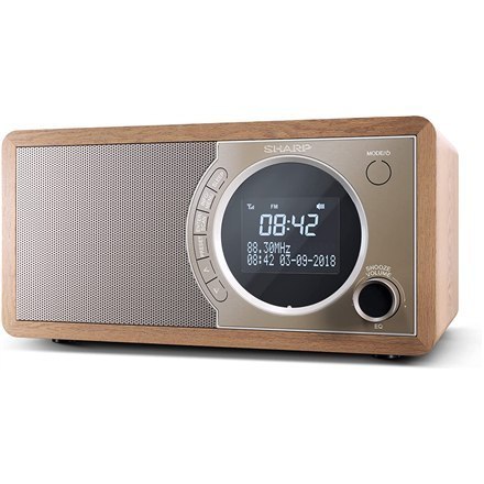 Radio cyfrowe Sharp DR-450(BR), FM/DAB/DAB+, Bluetooth 4.2, funkcja alarmu, brązowe Radio cyfrowe Sharp DR-450(BR), FM/DAB/DAB+, Bluetooth 4.2, funkcja alarmu, brązowe