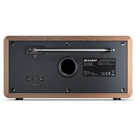 Radio cyfrowe Sharp DR-450(BR), FM/DAB/DAB+, Bluetooth 4.2, funkcja alarmu, brązowe Radio cyfrowe Sharp DR-450(BR), FM/DAB/DAB+, Bluetooth 4.2, funkcja alarmu, brązowe
