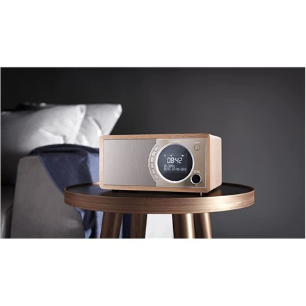 Radio cyfrowe Sharp DR-450(BR), FM/DAB/DAB+, Bluetooth 4.2, funkcja alarmu, brązowe Radio cyfrowe Sharp DR-450(BR), FM/DAB/DAB+, Bluetooth 4.2, funkcja alarmu, brązowe