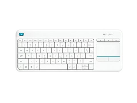 Logitech K400 Plus Klawiatura z gładzikiem, bezprzewodowa, NL, 380 g, port USB, biała